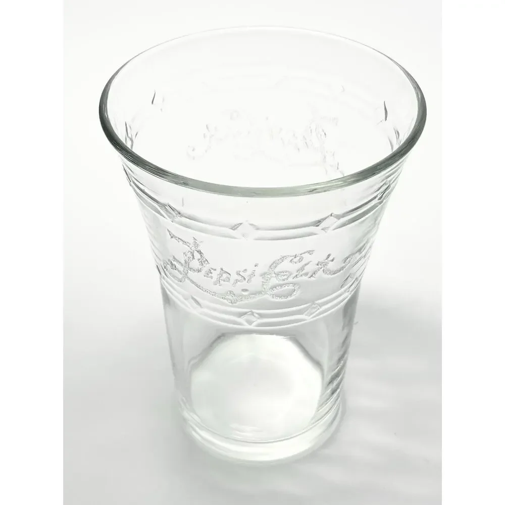 1970s Vintage “Pepsi-Cola” Set of 6 Tumbler Soda Drinking Glasses 4 7/8” 12oz